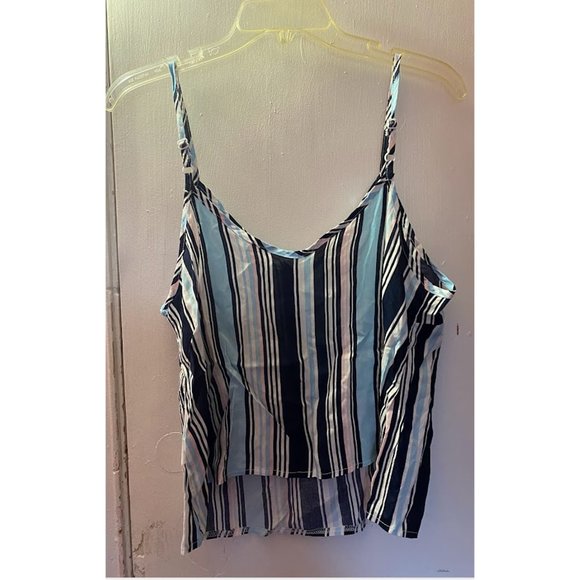 Striped Button Cami Top - Picture 3 of 3